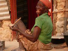 Eine Kavango Frau bei Rundu
